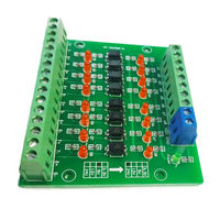 OKYN082726-1 Okystar Placa Aislada con Optoacoplador de 8 Canales, Adaptador de Nivel de Señal NPN 3.3V-24V para Sensor PLC