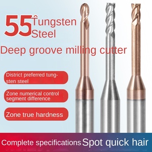 MZF <span class=keywords><strong>Fraise</strong></span> <span class=keywords><strong>à</strong></span> rainure profonde en alliage de tungstène et de cobalt <span class=keywords><strong>à</strong></span> 55 degrés Revêtement Tisin <span class=keywords><strong>à</strong></span> <span class=keywords><strong>2</strong></span> cannelures Micro-diamètre Long col 50mm efficace - Product Image 5