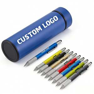 Herramienta Multiusos para el Hogar, Regla, Nivel, Bolígrafo con Destornillador Multifunción y Punta de Bola para Promociones - Product Image 1