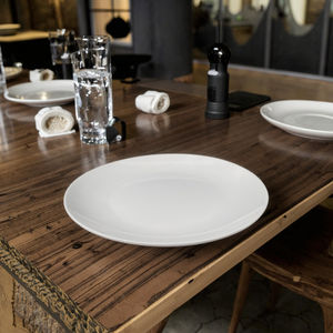Vente en gros d'usine, assiette <span class=keywords><strong>de</strong></span> <span class=keywords><strong>service</strong></span> en céramique blanche personnalisée en <span class=keywords><strong>porcelaine</strong></span> <span class=keywords><strong>de</strong></span> 8 pouces pour les restaurants - Product Image 1