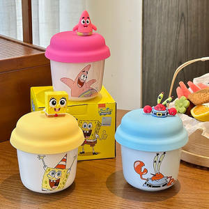 แก้วเซรามิคซูปเปอร์บ็อบพร้อมฝาปิด แก้วน้ำแบบใช้ซ้ำได้สำหรับผู้หญิง ของขวัญฤดูใบไม้ผลิ 2025 - Product Image 3