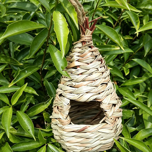 Casetta per Colibrì a Forma di Erba Naturale ed Ecologica, Intrecciata a Mano, Gabbia per Animali da Giardino, Patio e Prato - Product Image 3