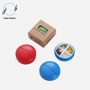 Pill Case Mini Portable 4 Slots Cute Travel Medical Pill Box Medicine Pill Case