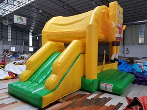 Castello gonfiabile a tema <span class=keywords><strong>SpongeBob</strong></span> del fumetto dei bambini, casa di rimbalzo gonfiabile divertente quadrata gialla - Product Image 4