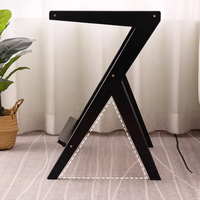 Table d'appoint moderne en bois avec plateau en verre, table d'appoint autoportante en bambou, rangement pour magazines, table basse pour salon, chambre à coucher, canapé, table à café WD