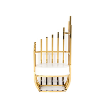 Canapé de mariage en acier inoxydable doré, design luxueux et nouveau, pour la mariée et le marié