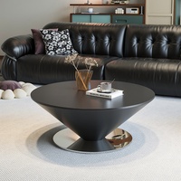 Table basse en métal et dalle de roche, style artistique, pour salon, sensation de luxe léger, haut de gamme, pour petits espaces, créative, moderne, minimaliste