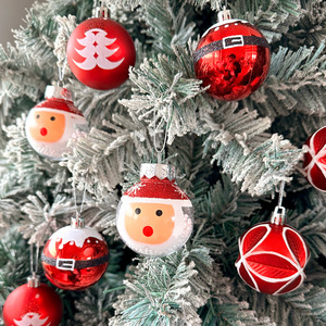 Decoraciones Navideñas, Bolas de Plástico <span class=keywords><strong>Transparente</strong></span> de <span class=keywords><strong>8</strong></span> <span class=keywords><strong>cm</strong></span>, Adornos Pintados para Árbol de Navidad, Diseño de Anciano - Product Image 3