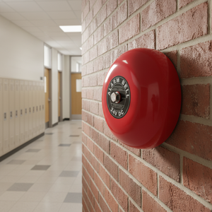 Avertisseur sonore industriel conventionnel 24 V, 6 pouces, 95 dB, rouge, en métal, étanche, certifié CE - Product Image 3