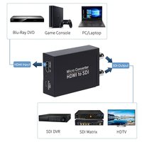 Convertidor HDMI a SDI SYONG, Dos Salidas SDI, Incluye Audio, Adaptador de Señal de Video Full HD 1080P60Hz, Transmisión de Video para HDTV