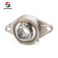 SSUCF205 Palier à semelle ovale en acier inoxydable à 2 goujons, alésage 25 mm, pour machines alimentaires, marines et agricoles