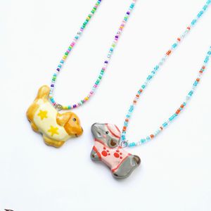 Collar con Colgante de Estrella de Cerámica Colorida y Divertida, Collar de Cuentas de Semillas Hecho a Mano <span class=keywords><strong>para</strong></span> Mujer, Regalos de Joyería - Product Image 2