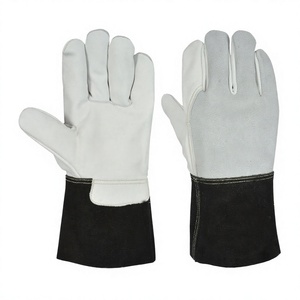 Guantes de Cuero Vacuno Retardantes de Llama, Reflectantes, para Seguridad Industrial, Construcción, Bomberos, Soldadura, Protección Contra Chispas y Calor - Product Image 1