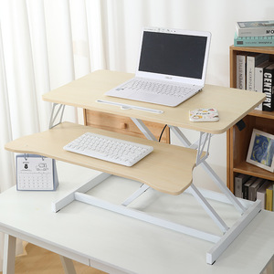 Adjustable Pneumatic Foldable Height-raising <b>Computer</b> <b>Desk</b> Workbench with Minimalist Modern Design PVC Material - Product Image 3