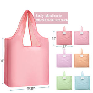 Sac de courses réutilisable en polyester RPET, grand sac pour femme, pochette en nylon personnalisée, sac fourre-tout écologique pliable et portable pour les courses au supermarché - Product Image 2