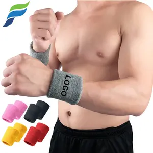 Custom logo outdoor rainbow bulk cheap gym mens sweatbands sweat sports towel wristband with logo