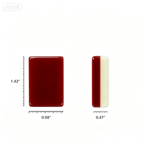 Jeu de tuiles de mahjong américain personnalisé en acrylique gravé rouge et bleu, tapis de jeu de mahjong sur mesure, jeu de table, divertissement et jeux d'argent - Product Image 6