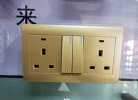 Prises électriques standard britanniques SANSHE Double sortie, prise de courant murale UK 13A