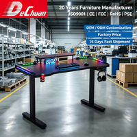 Échantillon Gratuit - Bureau de Jeu Convertible, Table Ergonomique Électrique à Hauteur Réglable, Style E-sport en Métal pour PC