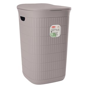 Porta biancheria plastica riciclata (50Lt) DOMUS HOME COLLECTION Greige 90201 - Product Image 1