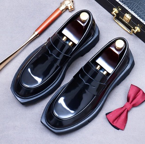 Men's Genuine Leather Floral Pattern Waterproof Lightweight <b>Flat</b> Formal Business Loafers Slip <b>Pointed</b> <b>Toe</b> British Buckle - Product Image 6