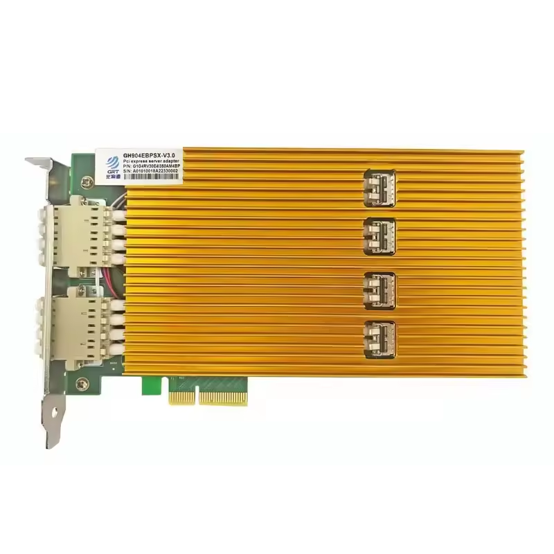 Совместимый с чипом Intel I350AM4, четырехпортовый гигабитный переходник Ethernet, адаптер SFP, волокно NIC