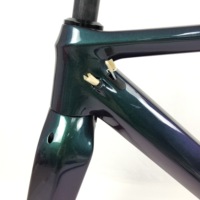 Hongfu bleu-violet caméléon chine gravier entièrement en Fiber de carbone course sur route cadre de vélo de gravier FM279