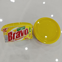 Pâte à vaisselle parfum citron Bravo 400g – Dégraissant efficace, protection des mains, attaque et élimine la graisse – Détergent vaisselle de qualité