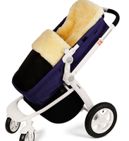 Couverture de poussette de haute qualité en peau de mouton pour l'hiver, couvre-pieds chaud pour poussette bébé