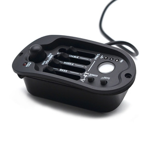 Chất lượng cao 4-band Pickup Acoustic gỗ Guitar EQ Equalizer nhà máy bán buôn hình dạng hình bầu dục piezoelectric Pickup cao su Bảng điều chỉnh - Product Image 5