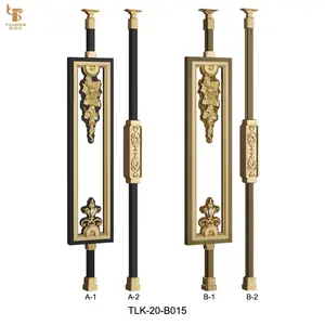 high end home decor luxury copper alloy brass stair railing balustrade