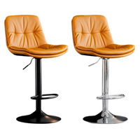 Tabouret de bar moderne et minimaliste avec dossier, chaise de bar de luxe légère, pivotante et réglable en hauteur, pour caissier, avec cadre métallique et pieds hauts, vente en gros
