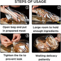 Sacs de cuisson pour dinde en nylon de qualité alimentaire sans BPA, fabriqués en Chine, sur mesure, haute barrière, pour four