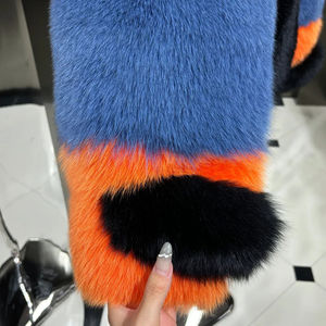 <span class=keywords><strong>เสื้อ</strong></span>โค้ทและแจ็กเก็ตขนสุนัขจิ้งจอกย้อมสีหลากสีหลายสีแนววินเทจสำหรับฤดูหนาว - Product Image 6