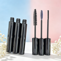 Mini tube de mascara 10 ml transparent réutilisable avec bouchon à vis, impression sérigraphique, embout de précision pour sérum de croissance des cils et eye-liner, format voyage