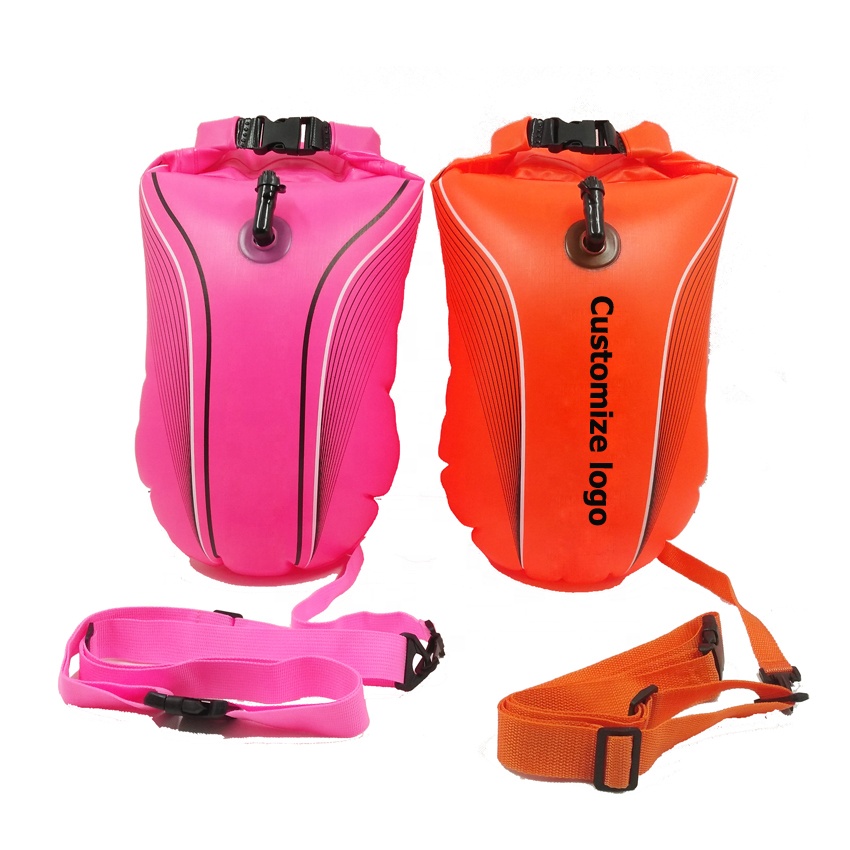 Надувной плавательный Буй с водонепроницаемым сухим мешком для плавания на открытой воде