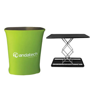Mostrador Portátil de Aluminio, Mostrador Promocional Plegable, Expositor con Luz LED - Product Image 4