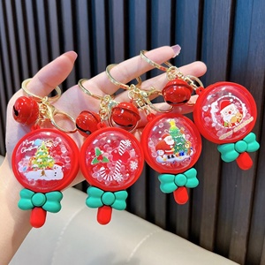 Porte-clés de Noël en série, pendentif aromathérapie, décoration de clé de voiture, porte-clés mignon Père Noël et Élan - Product Image 1