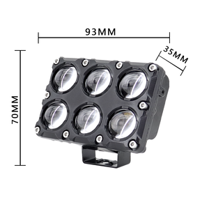ไฟสปอร์ตไลท์มอเตอร์ไซค์ LED สองสี 6/8/10 เลนส์ ไฟตัดหมอกกันน้ำ รุ่น MO-225 รับประกัน 2 ปี สำหรับรถยนต์และรถบรรทุก - Product Image 4