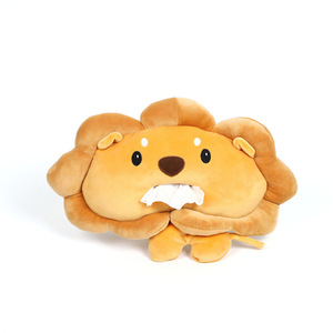 Boîte à mouchoirs en peluche pour voiture, design lion, 16cm x 11cm, organisateur de dossier de siège de voiture, accessoire de véhicule à double usage - Product Image 5