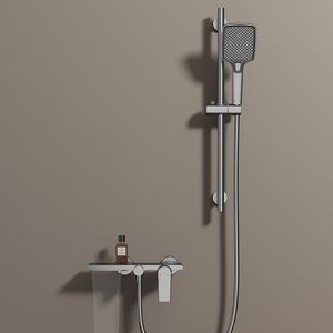 Copper Chrome No-top <b>Spray</b> Mirror Rain Storage Hotel Household Adjustable Simple Shower <b>Set</b> Bathtub 6077 All-Copper Construction - Product Image 5