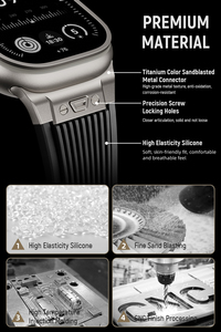 Correa de silicona líquida de repuesto para reloj inteligente, correa de reloj con hebilla de acero de titanio para reloj inteligente 8 Ultra para Iwatch 49mm 42mm 44mm 45mm - Product Image 2