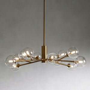 Lampe suspendue <span class=keywords><strong>en</strong></span> verre rond américain de 36 pouces, luminaire suspendu pour salon, lustre simple - Product Image 1