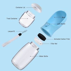 Food Grade Fashion Automatic Portable <b>Dog</b> Water <b>Bottle</b> & Feeder with Food Bowl for Outdoor Use - Product Image 4