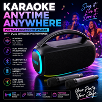 Altavoz Inalámbrico Metálico para Exteriores de 40W, Sistema de Audio Profesional, Caja de Música con Radio, RGB, Ruido Blanco Electrónico