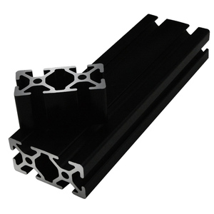 Barres <span class=keywords><strong>en</strong></span> aluminium de fente de l'établi <span class=keywords><strong>T</strong></span> de profil d'extrusion <span class=keywords><strong>en</strong></span> aluminium anodisé noir de la fente 2550 <span class=keywords><strong>T</strong></span> avec le service de traitement de recourbement - Product Image 5