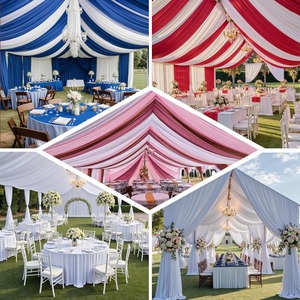 Cortina de Techo Blanca para Bodas y Fiestas, Cortinas Largas para Decoración de Carpas, sin Arrugas, para Bodas, Cumpleaños y Fiestas Temáticas - Product Image 5