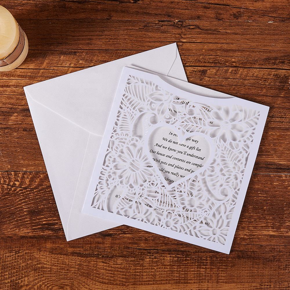 New Design Laser Cut Wedding Invitations Cards Kits With Lace Sleeve Flower  Pocket Love Design Cardstock With Envelopes| Alibaba.com, image size:1000x1000