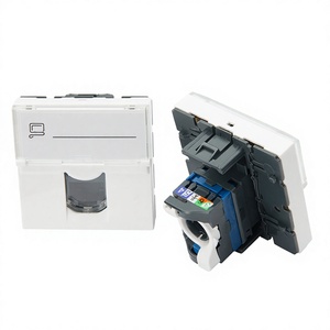 TOM-KJ-L-4 22.5*45mm CAT6A UTP Style Français 15u Plaqué Or Sans Outil Style Français Cat6A Jack Keystone pour Télécommunications - Product Image 1