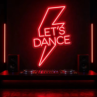 Panneau néon LED « Let's Dance » – Décoration murale lumineuse pour chambre, maison, bar, boîte de nuit